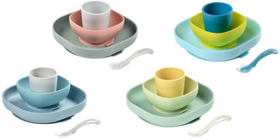 Coffret vaisselle en silicone bébé Beaba